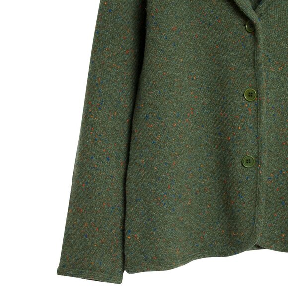 Sundazed (Belgium) Chevron Tweed Knit Bias Bound Cloverleaf Cardigan : M - Picture 4 of 8